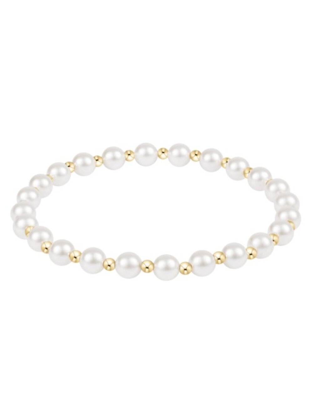 New Enewton Grateful Pattern Pearl 5mm 14kt Gold-filled Beads Bracelet